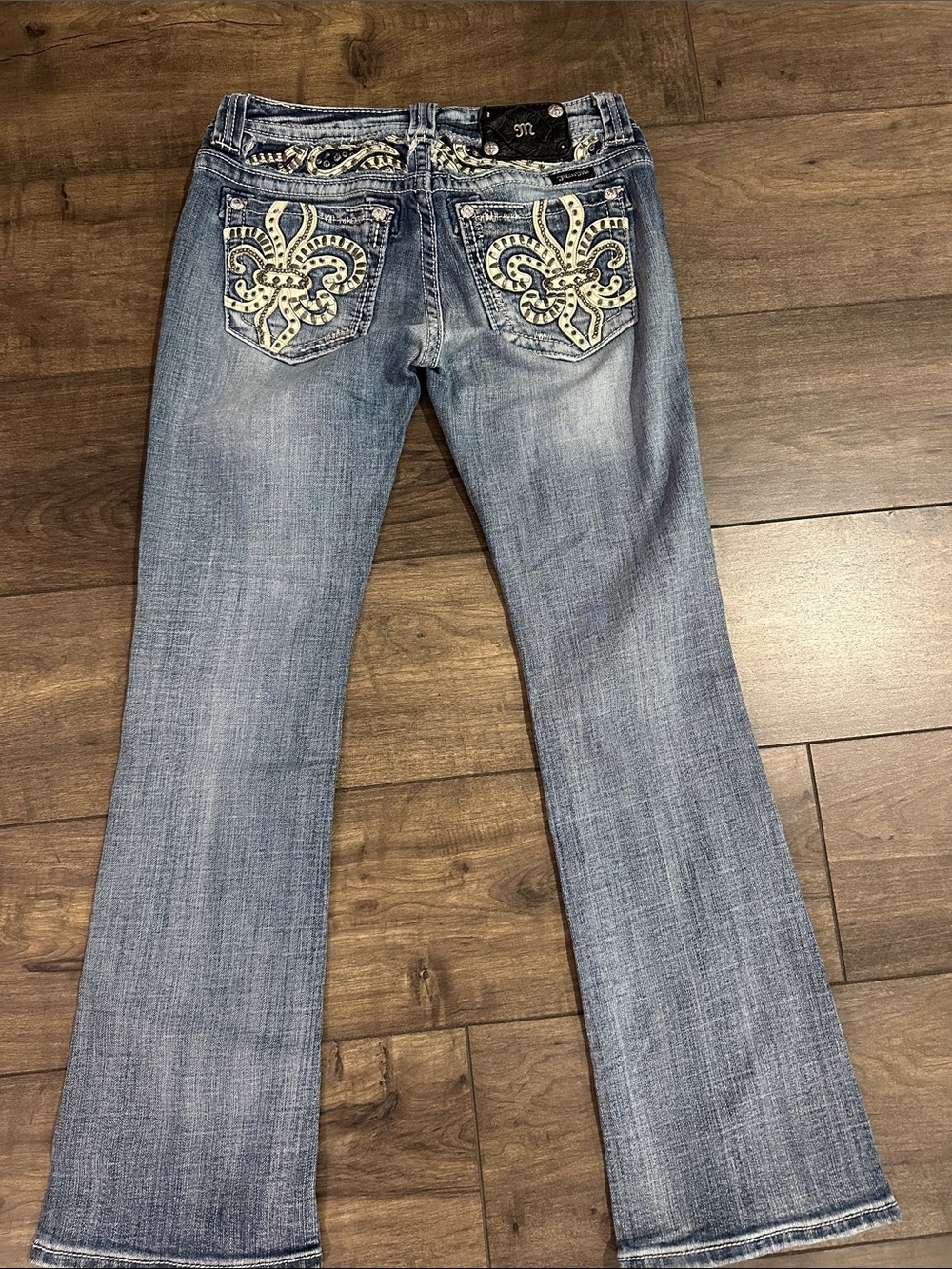 Miss Me Light Blue Embellished Flare Jeans